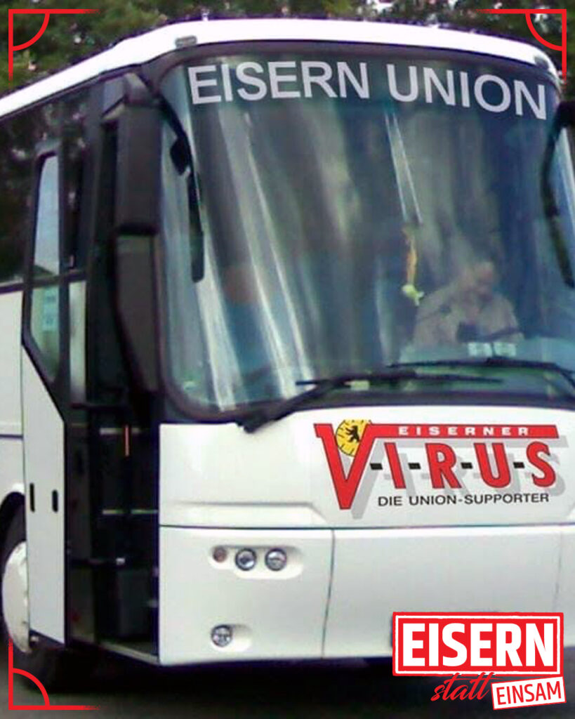 Eiserner Virus Bus Auswährtsfahrt